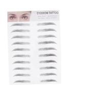 PRETYZOOM 2 pièces Autocollants Sourcils Imitation Poil Noirs Transfert Facile Sourcils Artificiels pour Hommes et Femmes Application Rapide sans Outil Look Naturel Longue Tenue