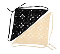 PRETYZOOM 2 pièces Bandana Triangle Crochet Fin Léger Noir et Foulard Cheveux Femme Bandeau Mode Confortable Élégant Polyvalent pour Sorties et Fêtes