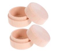 PRETYZOOM 2 Pièces Boîte à Dents Naturel Organisateur Mémoire Cheveux et Dents Perdues Rangement Solide pour Garçon et Fille Cadeau Souvenir Naissance et Fête Prénatale