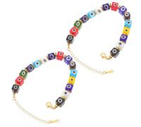 PRETYZOOM 2 Pièces Bracelet à Perles Œil Protecteur Ajustable en Verre