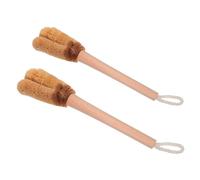 PRETYZOOM 2 Pièces Brosse à Tasse De Tasse Époux Brosse De Nettoyage pour Bouteille Épurateur De Bouteille d'eau en Kaki
