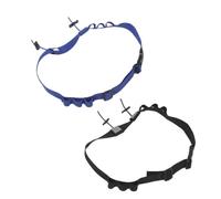 PRETYZOOM 2 Pièces Ceinture de Dossard de Course Ajustable à 6 Boucles | Deux Carrés Réfléchissants, Rangement pour Gels Énergétiques, Maintien Sûr du Numéro, Marathon et Running