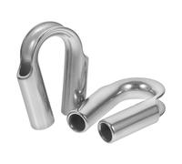 PRETYZOOM 2 Pièces collier en acier inoxydable bague de protection triangulaire kit d'outils de sertissage de virole collier de corde de câble serrer dé de corde Silver