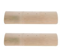 PRETYZOOM 2 Pièces Coussin Lombaire Demi-Rond en Bambou pour Sauna, Oreiller de Massage Nuque, Structure Creuse Légère et Portable, pour Sauna et Camping Extérieur