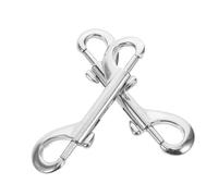 PRETYZOOM 2 pièces Crochets à Déclenchement Rapide Zinc Lot de Mousquetons à Double Extrémité pour Laisse de Chien Colliers et Équipements de Plongée et Sécurisé pour Animaux et Utilisation