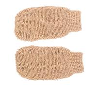 PRETYZOOM 2 pièces de Bain Exfoliants Jute et Ramie de Massage Spa pour Corps et Sauna Réutilisables Lavables Anti-poil Mort et Sébum