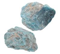 PRETYZOOM 2 Pièces de Roche Brute Décorative en Pierre de Cristal Naturelle Bleue, Forme Ronde, Retient L'humidité, Ne Se Déforme Pas, pour Arrangements Floraux et Murs