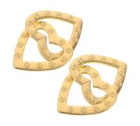 PRETYZOOM 2 Pièces Décor Souvenir Romantique pour et Mariage Saint-valentin Cadeau Métallique à Deux Cœurs Entrelacés pour Mariée et Invités