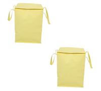 PRETYZOOM 2 Pièces d'isolation de gâteau Client Cool Porte-Pizza souper Sacs Thermiques isolés congélateur Feuille d'aluminium Yellow