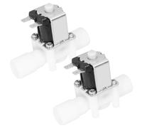 PRETYZOOM 2 Pièces Électrovanne Nc Dc 12v G1/2 pour Arrivée D'eau Machine | Contrôle D'arrêt Sécurisé, Usage Industriel et Domestique, Pbt et Caoutchouc, Raccord Fileté G1/2