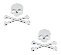 PRETYZOOM 2 Pièces Emblèmes De Crâne D'insigne De Voiture d'or Autocollant De Décalque De Crâne Autocollant De Camion Arrière Style De Voiture Démon De 3D