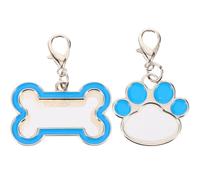 PRETYZOOM 2 pièces Étiquettes pour Collier Chien Métal Inoxydable Résistantes Rouille Médaille Personnalisable à Graver Lot de Plaques Identification pour Animaux et Sécurisée