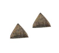 PRETYZOOM 2 Pièces Jouets Bac à Sable Egypte Ancienne pour Les Enfants Jouets De Construction pour Tout-Petits Charnière Décorative Jouets De Bureau Pendules Antiques Pyramide Résine Golden