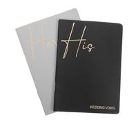 PRETYZOOM 2 Pièces Livre de Vœux de Mariage Élégant Surface D'écriture Lisse et 50 Pages en Papier Offset pour Discours et Vœux Publics des Mariés