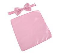 PRETYZOOM 2 Pièces Nœuds Prétendus Rose et Mouchoirs pour Hommes Réglables Résistants et Coordonnés Accessoires de Costume pour Mariage Église et Cérémonies Officielles