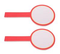 PRETYZOOM 2 Pièces Palette de Vote à Sec Double Face, Rouge, Plastique | Tableau Blanc Effaçable à Main, Usage Arbitre et Juge, Surface Réinscriptible, Accessoire Sport