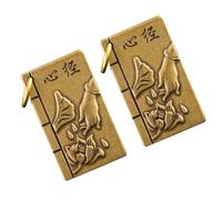 PRETYZOOM 2 Pièces Pendentif Porte-clés Termes Bouddhistes, Style Créatif | Finition Café, Bords Lisses, Ne Blesse Pas les Mains, pour Paquet et Fermeture Éclair