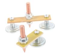 PRETYZOOM 2 pièces Pince de Soudage Magnétique Pince de Terre Solide Électroplaqué Support de Soudure pour Barres Métalliques et Tables de Soudage