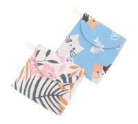 PRETYZOOM 2 Pièces Pochette pour Serviettes Hygiéniques en Lin de Coton Fermeture Éclair Pratique, Petite Trousse Multifonction pour Adolescentes Lors des Règles