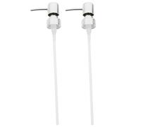 PRETYZOOM 2 pièces Pompe Distributeur Lotion Pressable Argentée avec Tube Remplacements pour Bouteilles Pompe de Rechange pour Savon Liquide et Lotion pour Maison et Salle de Bain