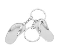 PRETYZOOM 2 pièces Porte-clés Pantoufles été Inoxydable Pendentif Léger et Décoratif pour Sacs à Dos et Clés Lot de Ornement Mignon et Portable