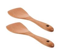 PRETYZOOM 2 Pièces Rice Paddle Spoon Natural Wood Rice Scooper Cooking Serving Stirring