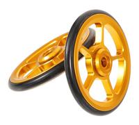 PRETYZOOM 2 Pièces Roues Pliantes Multi-Usage Accessoires de Modification | Compactes et Faciles à Ranger, Usage Quotidien, Adaptées au Vélo Pliant, Finition Or