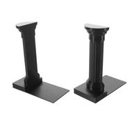 PRETYZOOM 2 Pièces Serrage-Livres Support Robuste en Pla de Colonne Romaine Noir Base Antidérapante pour Organisation de Bureau pour Bibliothèque et École