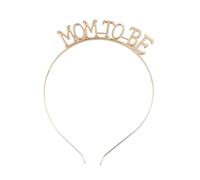 PRETYZOOM 2 pièces Serre-tête Mom To Be Alliage Doré Léger Accessoire Élégant pour Fête Prénatale Cadeau Femme Enceinte