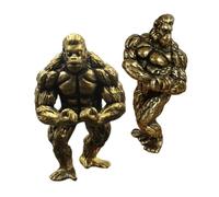 PRETYZOOM 2 Pièces Statue de Singe Vintage Figurine Décorative pour Jardin Bureau Sculpture Animal pour Micro Paysage Bureau Décoration pour Intérieur Extérieur
