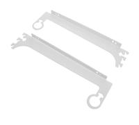 PRETYZOOM 2 Pièces Support de Tringle de Placard en Métal Blanc Robuste, Optimisation de l'espace Fixation Murale et Colonne, pour L'organisation de Garde-Robe