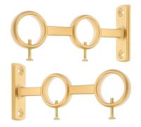 PRETYZOOM 2 Pièces Support Double Tringle Rideau Ajustable Fixation Robuste pour Stabilité Renforcée Compatible avec Différents Types de Rideaux Maison Bureau Hôtel Lot