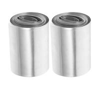 PRETYZOOM 2 Rouleaux Matériau Électrode en Zinc Argenté pour Batterie Fruitière, Facile à Assembler et Manipuler, pour Expériences de Galvanoplastie et Travaux de Groupe