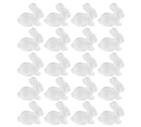 PRETYZOOM 20 Pièces 6. 5Cm De Pâques Partie Styromousse Lapins Mousse Lapin Figurines Polystyrène Lapins Artisanat Blanc Styromousse Animaux DIY Modélisation Mousse Formes Lapin Partie