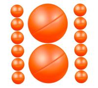 PRETYZOOM 20 Pièces Accessoires De Balle De Loterie Capsules Rondes Vides Capsules De Billes Non Remplies Boules De Sphère Bals De Prix du Carnaval Balles De Jeu Orange Plastique