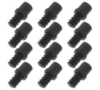 PRETYZOOM 20 Pièces Adaptateur pour Brosse de Toilette, Connecteur pour Manches de Brosse à Récurer en Plastique Noir, Embout Fileté à Spirale Auto-bloquant, Compatible Tuyaux