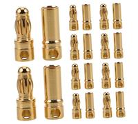 PRETYZOOM 20 Pièces Bouche d'aéronef de modèle plaqué or fiches bananes pour enceintes adaptateur fiche banane connecteurs Connecteurs de masculines cuivre plaqué or Doré