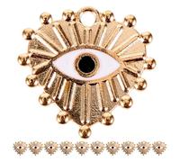 PRETYZOOM 20 pièces Breloques Métal Cœur Œil pour Fabrication Bijoux DIY Pendentifs Créatifs Alliage Accessoires Artisanaux Uniques pour Projets de Loisirs Créatifs