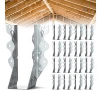 PRETYZOOM 20 Pièces Cintres Métalliques Galvanisés Argenté pour Supports Lourds de Chevrons, Compatibilité, pour Fixation de Plafond et Ossature en Bois