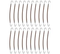 PRETYZOOM 20 pièces Crochets Élastiques pour Queue de Cheval Bandeaux pour Femmes Serre-tête pour Filles Accessoires Chignons Maintien Adaptable sans Tiraillement Couleur Café