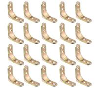 PRETYZOOM 20 pièces Équerres Angle Fer Antirouille Supports de Fixation Robustes pour Renfort de Coin Meubles Équerres Métalliques pour Assemblage Placard Étagères et Mobilier