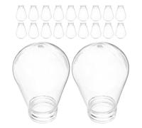 PRETYZOOM 20 Pièces Protection D'ampoule Transparente en Plastique pour Ampoules E27, Abat-jour de Poire Portable pour Lampe de Chevet Suspendre, Sécurise la Lumière