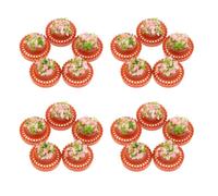 PRETYZOOM 20 pièces Scale Simulated Potted Plants Tiny Miniature Fake Flower Pots for Model Landscaping and DIY Crafting