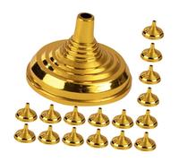 PRETYZOOM 20 pièces Support Drapeau de Table Mini Base Ronde Dorée pour Petits Drapeaux Décoratifs Bureau Pied Stable et Léger pour Affichage sur Bureau et Table