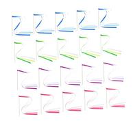 PRETYZOOM 20 Pièces Wedding Wand Sticks with Bells Reusable Party Streamers Lightweight for Wedding Send Off and Celebration Favors