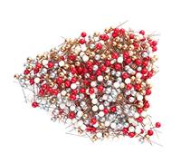 PRETYZOOM 200 Pcs Artificielle Baies De Houx De Noël Berry Fruit Berry Houx Fleur Branche pour Fête De Vacances Bricolage Arbre De Noël Artisanat Décoration