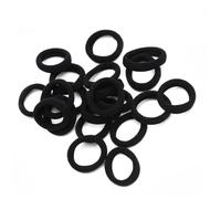 PRETYZOOM 200 pièces Élastiques Cheveux Noirs Sans Couture Haute Élasticité Bandes Caoutchouc Douces pour Queue de Cheval Adultes Garçon Fille