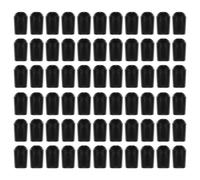 PRETYZOOM 200 Pièces Embouts Suspendre Noirs en PVC 5mm | Lot en Vrac, Pose par Pression, Bords Arrondis et Surface Lisse, pour Linge et Armoires