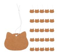 PRETYZOOM 200 Pièces Étiquettes de Prix en Papier Kraft avec Ficelle Élastique, Faciles à Attacher et Adaptées à L’écriture, pour Bijoux et Vêtements en Présentation Boutique