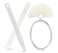 PRETYZOOM 200 pièces Nuancier Ongles Fan Forme Réutilisable avec Anneaux Métalliques Présentoir Couleur Vernis pour Salon Manucure Débutants